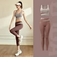 thumbnail image 6 of XBASW Women's Yoga Workout Sets High Waisted Leggings with Sports Bras Clothes Outfits 2 Piece S-2XL, 6 of 12