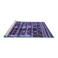 thumbnail image 2 of Ahgly Company Machine Washable Indoor Square Oriental Blue Industrial Area Rugs, 4' Square, 2 of 4
