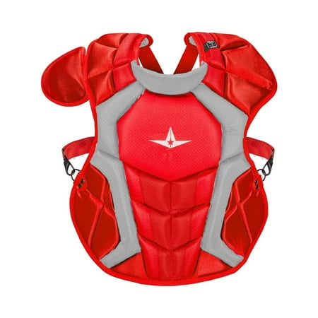 UPC: 0029343049613 | All-Star Sports S7 Axis Age 12-16 Baseball Catcher Chest Protector Scarlet