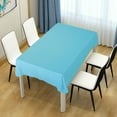 thumbnail image 7 of GZHJMY Blue Solid Color Tablecloth, Rectangle Waterproof Washable Polyester Table Cover for Picnic Dinner Holiday Party Decor, 60 x 108 Inch, 7 of 7