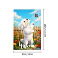 thumbnail image 4 of Welcome White Dog Garden Flag For Home Outdoor Garden Yard Decor 12x18 Inch, 4 of 5