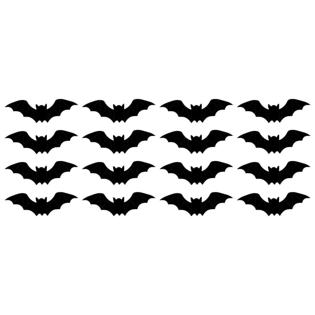 Halloween Bats LED Flashing Wall Sticker Decoration for Windows and Walls with Adhesive Backing