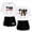 White,Black, variant on Tyga Summer retro casual women's short sleeved shorts set