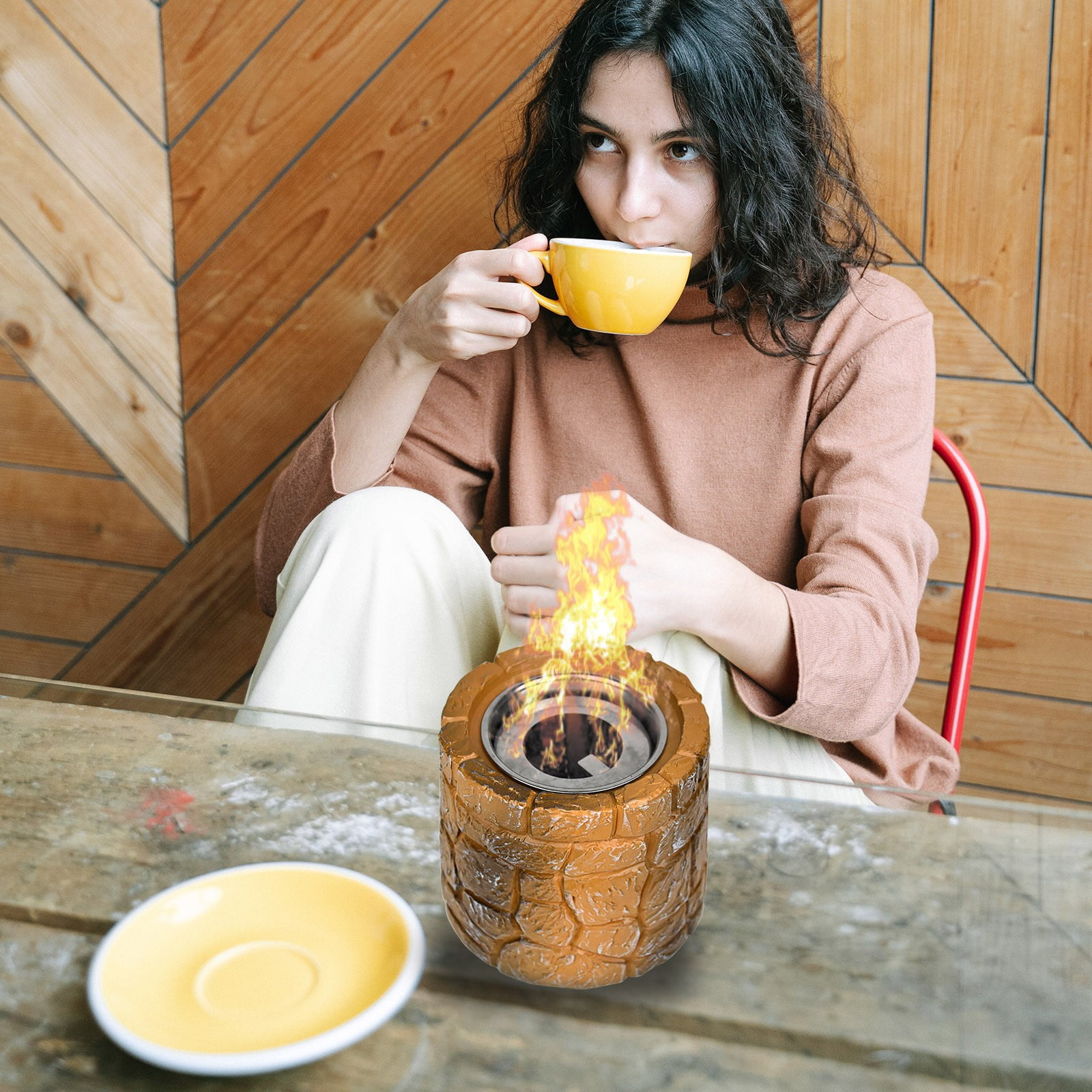 Tabletop Stove, Portable Concrete Fire Stove, Ethanol Fire Stove Table