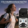 thumbnail image 6 of USB Charging Fan Hat,2-in-1 Hands-free Hat Fan with Detachable Neck, UPF 50+ Wide Brim Sun Hat,2600mAh Rechargeable Fishing Essentials for Camping Travel Delivery Outdoor-Black, 6 of 7