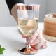 thumbnail image 1 of Copa de champán desechable de 150 ml, copa de plástico, copa de vino tinto dorada, copa de helado, oro rosa, 1 of 6