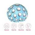 thumbnail image 5 of KLL Golf Balls 1 Pattern Shower Cap & Bath Cap for Women,Reversible Oversized Waterproof Shower Caps for all Hair Lengths,Elastic Reusable Bathing Hair Cap, 5 of 6
