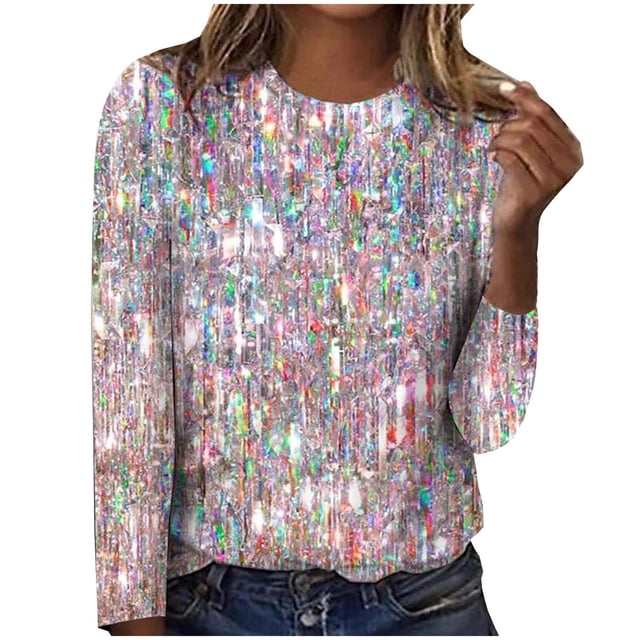 Birdeem Blouse pour Femmes Mode Femmes Décontractée Manches Longues Col Rond T-Shirt Ample Blouse Tops