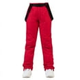 thumbnail image 2 of Pantalones de esquí para hombre y mujer, pantalones de esquí con correa, de invierno, resistentes al viento, repelentes al agua, cálidos y gruesos, pantalones de snowboard dobles, 2 of 5