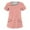 Pink, variant on Vitastitch Scrubs, Women's Solid Color Scrubs Short Sleeve Top with Double Pockets - Breathable Polyester Nursing Uniform, Colorfast & Wash-Resistant for Healthcare Blue L