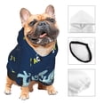 thumbnail image 3 of Fotbe Space Dinosaur Sudadera con Estampado para Perros Pequeños – Suéter con Capucha para Mascotas, Tela Suave de Forro Polar con Bolsillo-XX-Large, 3 of 7