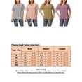 thumbnail image 2 of Sexy Dance Womens Loose Henley Striped Tunic Blouse Short Sleeve Button Down T Shirts Tie Front Knot Tops Summer Beach V-Neck Basic Tee, 2 of 4