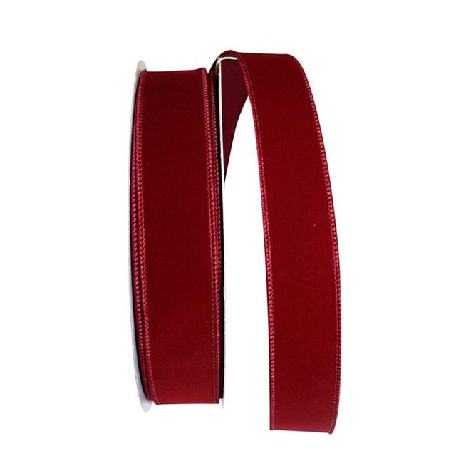 Reliant Ribbon 92270W-090-09K Value Velvet Wired Edge Ribbon - Burgundy - 1.5 in. x 50 yards