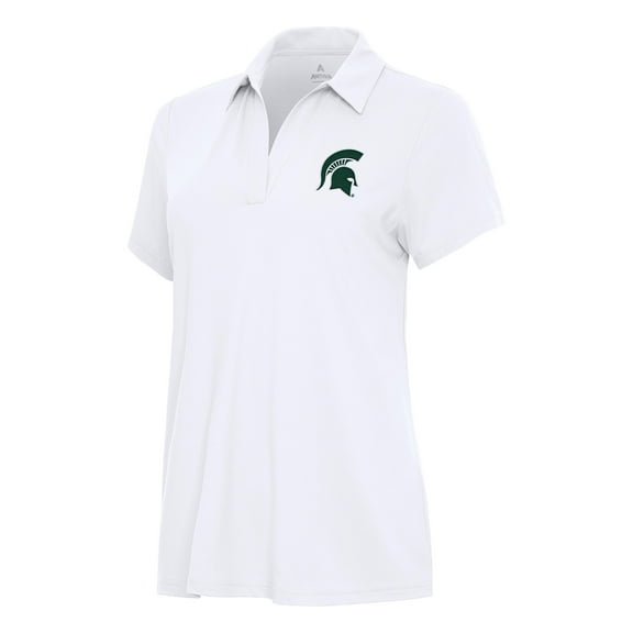 Women's Antigua White Michigan State Spartans Era Polo