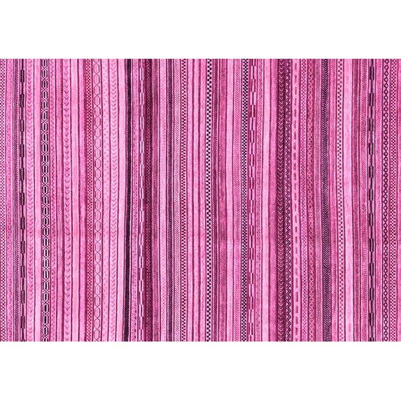 Ahgly Company Indoor Rectangle Abstract Pink Modern Area Rugs, 7' x 9'