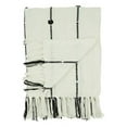 thumbnail image 3 of Fennco Styles Striped Collection Throw Blanket 50" W x 60" L – Black & White Knotted Tassel Woven Blanket for Home, Couch, Bedroom, Living Room and Office Décor, 3 of 4