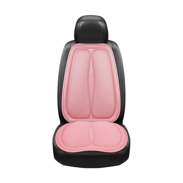 Coussin de Siège d'Auto Ventilé Rose avec Trois Réglages Réglables pour Soutien du Dos et Refroidissement par Temps Chaud