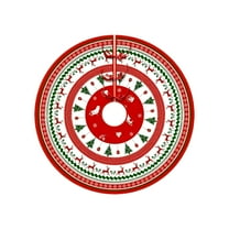 Eolstice Printed Christmas Tree Skirt, Personalized Snowflake Reindeer Design, Festive Tree Base Cover, Holiday Decor Accent