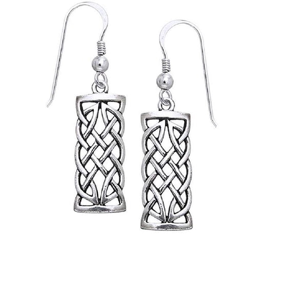 Jewelry Trends Sterling Silver Celtic Knot Dangle Earrings Symbol for Creativity Braided Irish Design