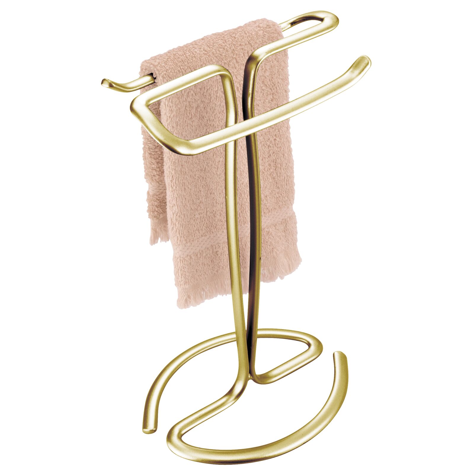 mDesign Metal Countertop Hand Towel Holder DoubleSided Stand for