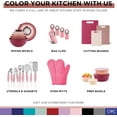 thumbnail image 6 of COOK WITH COLOR Mixing Bowls Set 4-pcs, Non-Slip Mixing Bowls with Pour Spouts & Handles, Rose, 6 of 8