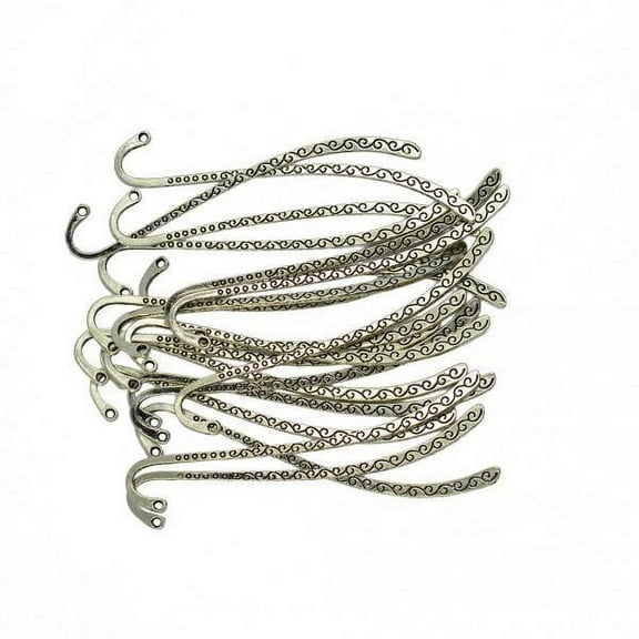 2x 20pcs Metal Bookmarks Book Mark with Hook DIY Jewelry Findings