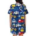 thumbnail image 3 of Picia Animals Rescue Team Pajamas Sets for Women Soft Short-Sleeved Pjs with Lounge Shorts Two Piece Sleepwear-Small, 3 of 9