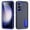 Darkblue+Royalblue, variant on Feishell Case for Moto G 5G(2025),Heavy Duty 3 Layer Military Protection with Hidden Kickstand Shock Resistant Armor Hybrid Bumper Rugged Rubber Phone Cover,Clear+Orange