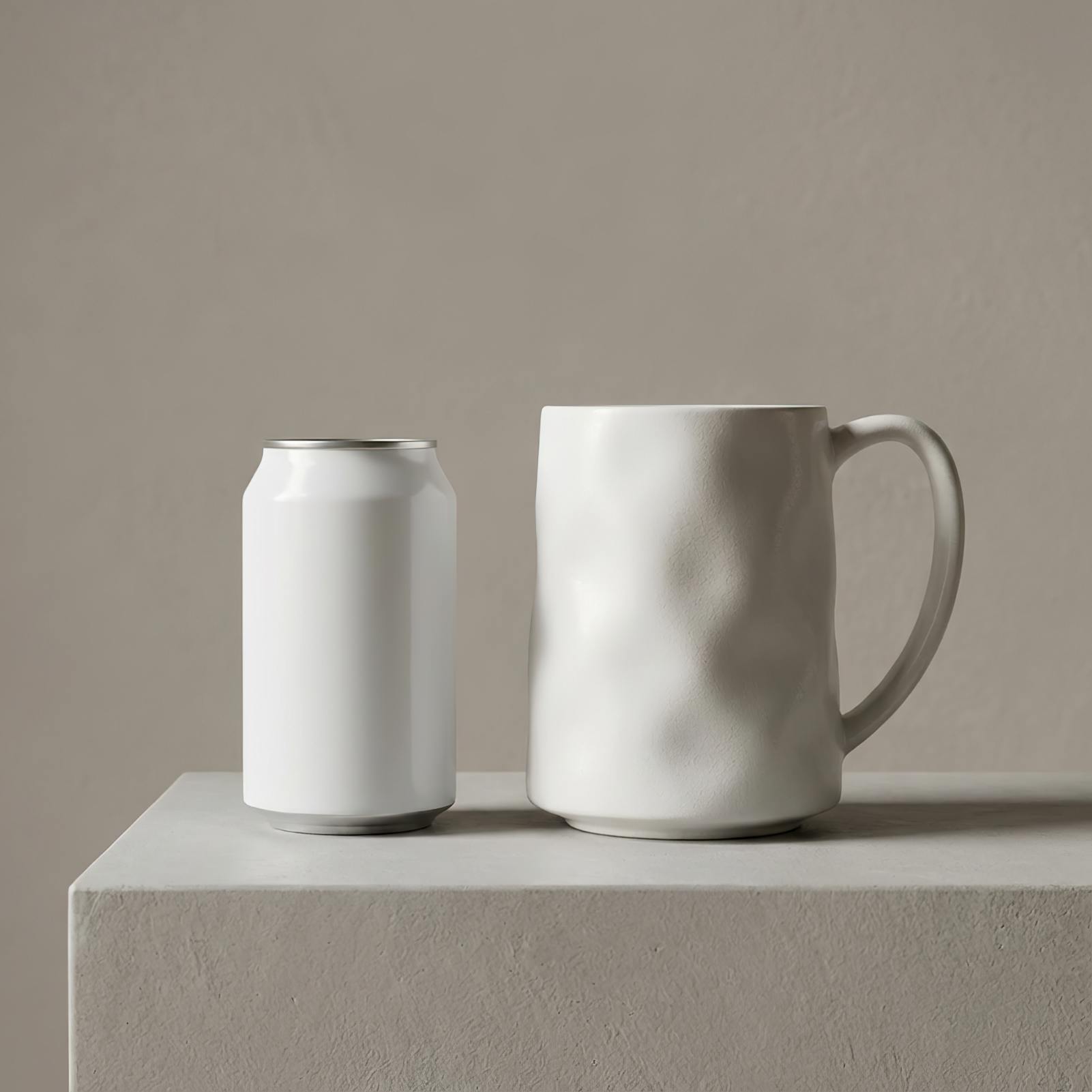 White Coffee Mug Set of 4, 18 OZ Large Ceramic Mug With Handle, Bone China Porcelain Cups for Espresso Latte Tea Milk