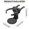 thumbnail image 4 of WEIWEIGG Black Car Cup Holder, 3"Car Cup Holder Organizer, Foldable, Travel-Friendl, Quick Install, for Family Travel Camping Coffee Cans Drink Water Bottles Interior Commute, 4 of 9