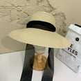thumbnail image 6 of YooGuoGuo Straw Hat Female Summer Hats, Brimn French Sunscreen Hepburn Winding Hat Beaches, Folding Wild Hat Female Sunscreen Hat, 6 of 7