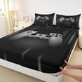 thumbnail image 3 of Homewish Gaming Gamer Teens Queen Sheet Sets, Grey Game Controller Flat Sheet, Futuristic Game Console Queen Fitted Sheet, Microfiber Bedroom Decor, 4-Piece, 3 of 7