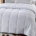 thumbnail image 3 of Luxury White Down Alternative Comforter All Season Medium Fill Weight Duvet Insert -Twin/Twin XL, 3 of 4