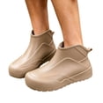 thumbnail image 2 of Women’s Short Ankle Rubber Rain Boots, Waterproof Non-Slip Slip On PVC Rain Shoes for Daily Gardening, Kitchen & Outdoor Activities Khaki 7, 2 of 6