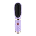 thumbnail image 2 of Plancha de pelo inalámbrica para peinado, peine caliente eléctrico recargable, peine alisador de pelo calentado para viajes de salón de niñas púrpura, 2 of 8