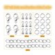 thumbnail image 4 of 80 piezas de joyería Sunnimix accesorios de bricolaje Cadenas extensoras broches de langosta, 4 of 7