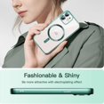 thumbnail image 7 of JETech Electroplated Case for iPhone 12 6.1-Inch, Camera Lens Full Protection, Compatible with MagSafe Wireless Charging, Shockproof Soft TPU Phone Cover (Deep Green), 7 of 7