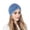 Blue, variant on EliteGoogv Womens Pre Tied Turban Cap Knot Headwrap Solid Color Soft Stretchy Headwear For Women Daily Casual Hair Cover Hijab Hat