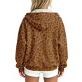 thumbnail image 3 of Girls Full Zip Up Hoodies Leopard Pattern Casual Jacket Kids Long Sleeve Hoodies with Pockets, 3 of 5