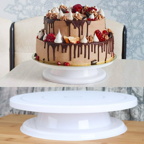 Soimiss 360 Degree Rotating Cake Stand with Stable Large Base for Cake Decorating