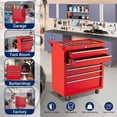 thumbnail image 6 of Garvee Tool Cart with Wheels and 6-Drawers, Portable Tool Storage Cabinet for Garage, Workshop, Red, 6 of 7