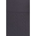 thumbnail image 5 of Sakkas Cable Knit Fleece Lined Leggings - Charcoal - One Size, 5 of 6