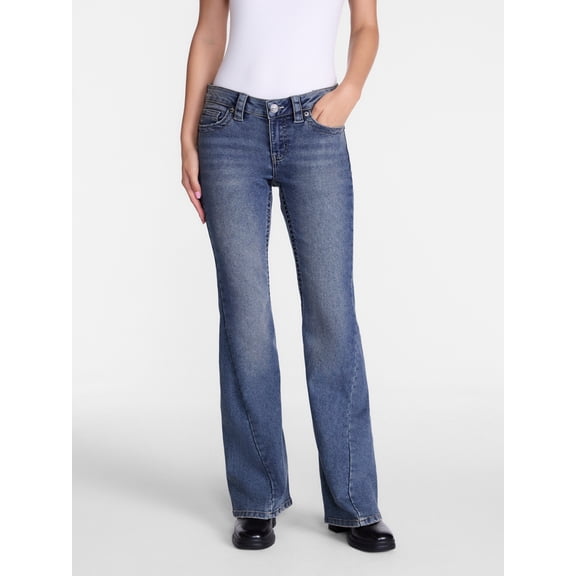 Madden NYC Women's Low Rise Flare Jeans, 32" Inseam, Sizes 00-18