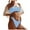 Blue*, variant on Women's Bikini Sets 2 Piece Solid Color High Waist Split Swimwear Padded Beachwear Beach Sport Swimsuit