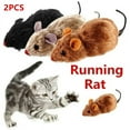 thumbnail image 1 of 2pcs Wind Up Plush Mouse Toy, For Indoor Cats, Interactive Cat Toys, Cat Teaser Toy Assorted Varieties, 1 of 5
