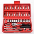 thumbnail image 3 of Socket set F6 CHROMEmat, 46 piecesblack, 3 of 5