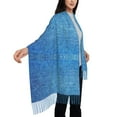 thumbnail image 2 of Women Denim Blue Scarf Large Shawls For Travel Office, 2 of 6
