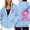 Blue, variant on Women's Zip Up Hoodie Cancer Awareness Month Long Sleeve Pullover With Drawstring Pocket For Casual Winter Sports Stylish Breathable Women's Hoodie S