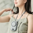 thumbnail image 5 of CoreLiving Portable Neck Fan, Hands Free Personal Cooling Fan with Adjustable Lanyard and Hidden Bracket, USB Rechargeable Bladeless Mini Fan, 3 Speeds, Silver, 1 Pack, 5 of 10