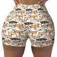 thumbnail image 2 of Balery Shiba Inu Dog Pantalones cortos de entrenamiento estampados para mujer, sin costuras, ajustados, para gimnasio, yoga, correr, deportes, ejercicio activo, fitness.-Large, 2 of 8